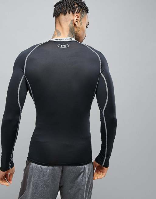 Under Armour Training heatgear Armour compression long sleeved top in black  1257471-001