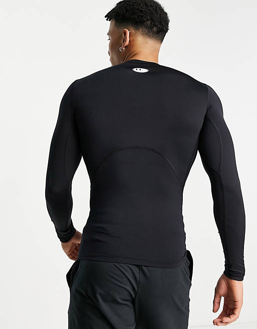 T-Shirts & Vests Under Armour Training HeatGear base layer long sleeve t-shirt in black 