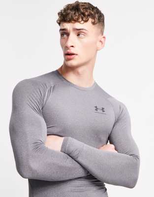 Under Armour Training HeatGear base layer long sleeve t-shirt in grey