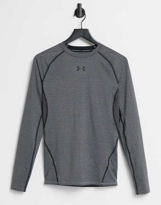 Under Armour Training HeatGear base layer long sleeve top in grey | ASOS