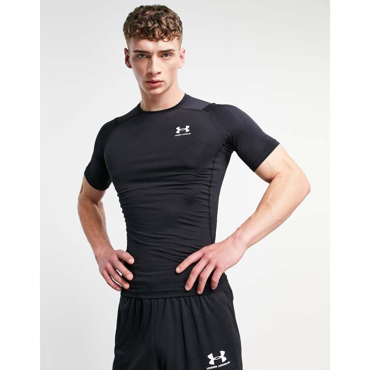 Under Armour Training HeatGear base layer t shirt in black ASOS