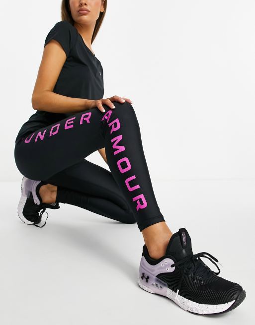 Under Armour Shatter Compression Leggings - Black with Pink Highlights