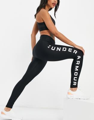 HIIT leggings with branded waist in black