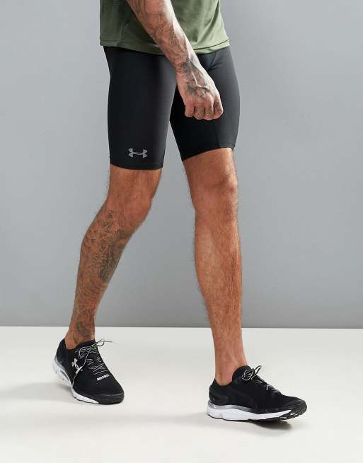 Under armour hotsell black compression shorts