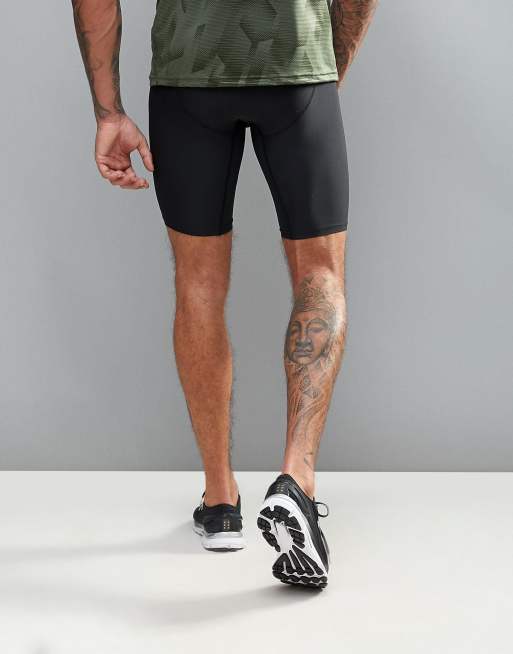 Under Armour Training HeatGear Compression Long Shorts In Black 1289568-001