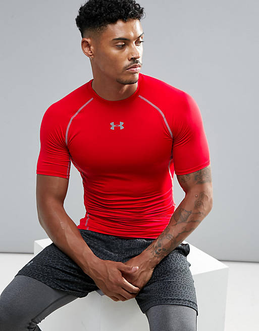 Under Armour Training Heatgear Compression T-Shirt In Red 1257468-600