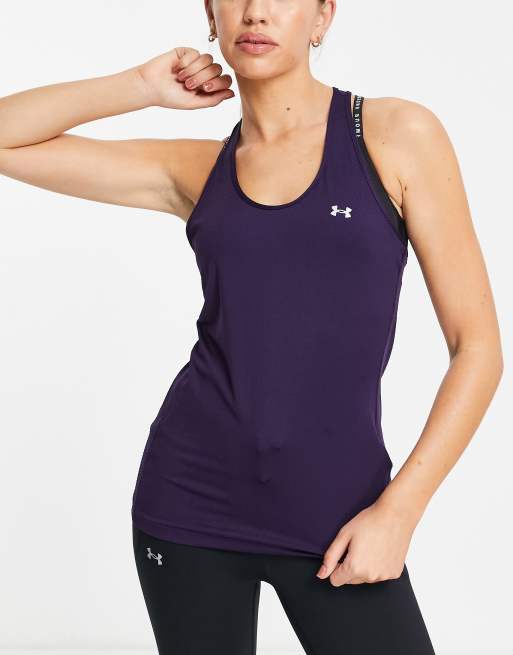 Under Armour Training – HeatGear – Fioletowy podkoszulek o fasonie bokserki