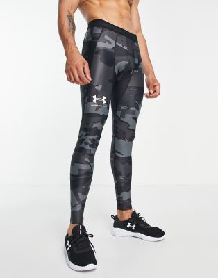 Under Armour Training Heatgear Iso Chill Leggings In Black Camo Print