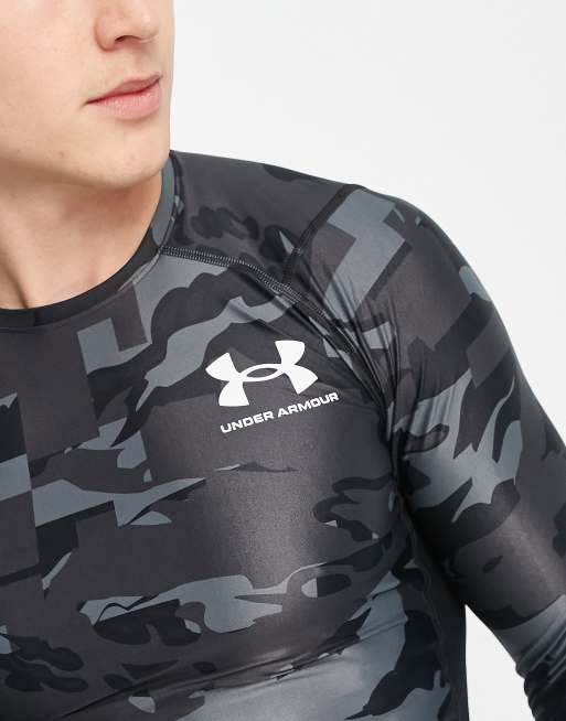 Under Armour, HeatGear IsoChill Camo Tights Mens, Black/White