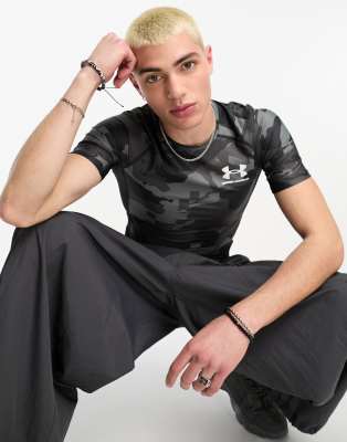 Under Armour Training HeatGear Iso Chill t-shirt in black camo print