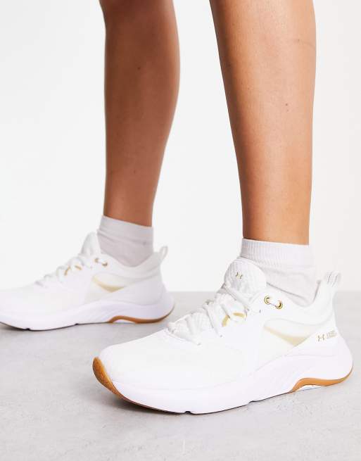 Under Armour Training HOVR Omnia Metalic trainers in white