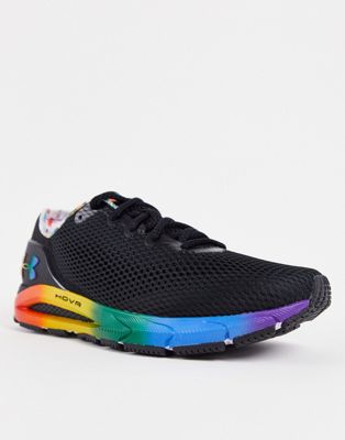 Under Armour Training HOVR Sonic 4 Pride trainer in black and rainbow