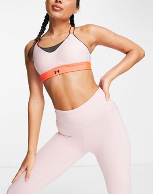 Under Armour Training Infinity high support sports bra in pink colour block