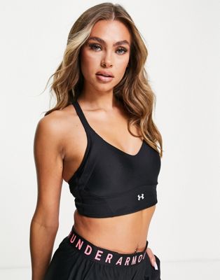 Under Armour Training Infinity mid support sports bra in black