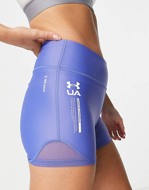 Under Armour Training Iso Chill booty shorts in blue