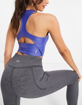 Under Armour Training Iso Chill crop top in blue
