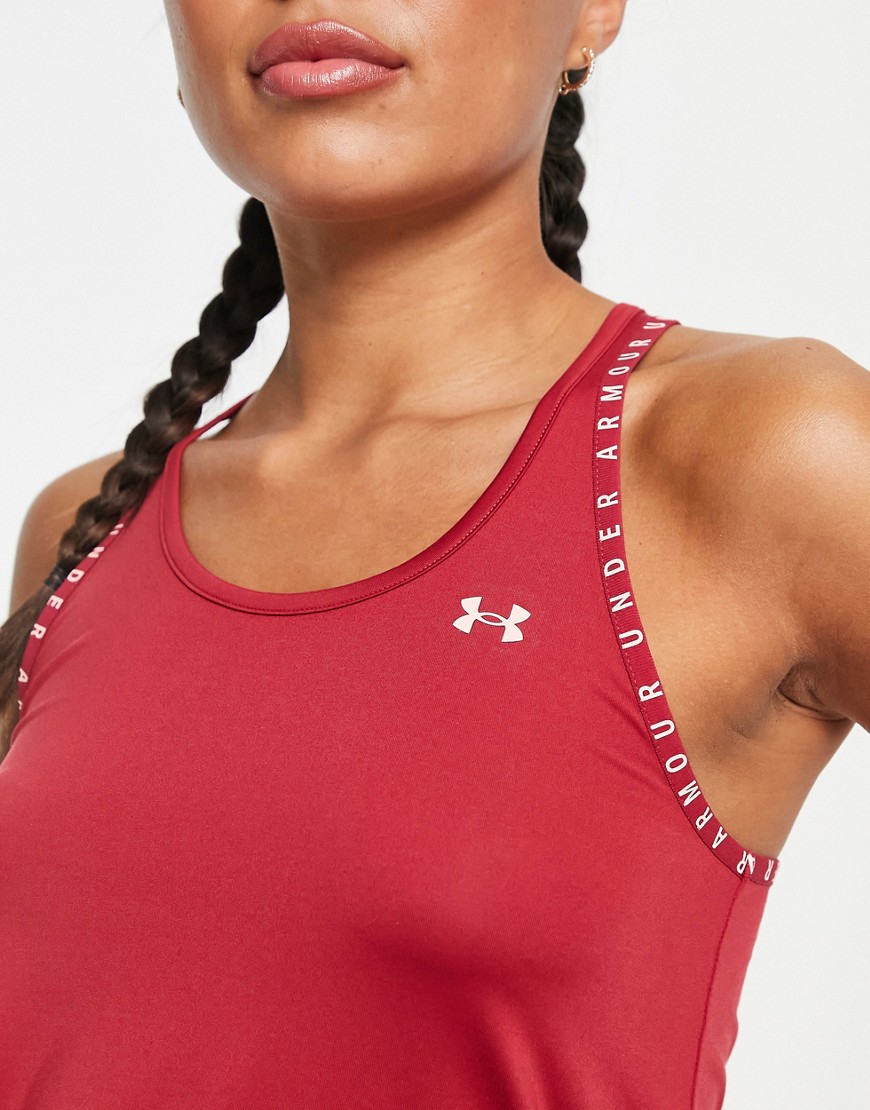Training Knockout - Canotta bordeaux-Rosso - Under Armour T-shirt donna  - immagine3