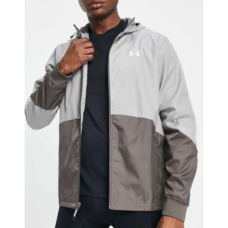 Mens sports jacket Under Armour LEGACY WINDBREAKER brown