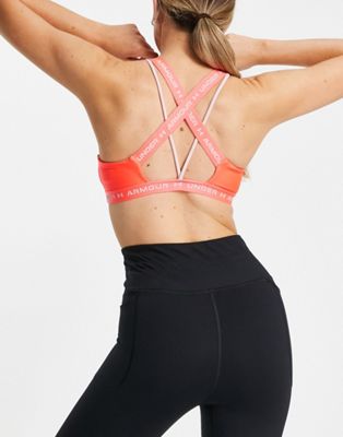 Under Armour Training low support crossback sports bra in red