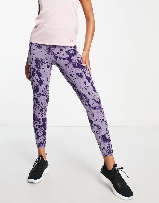 Under Armour Training Meridian ankle length leggings in purple print