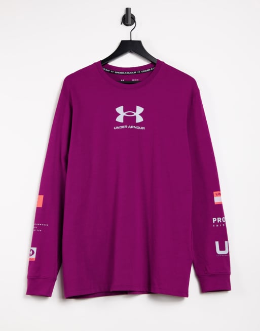 Long sleeve 2024 purple under armour