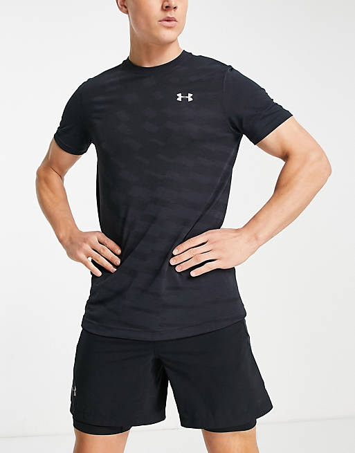 Under Armour - Training - Naadloos T-shirt in zwart