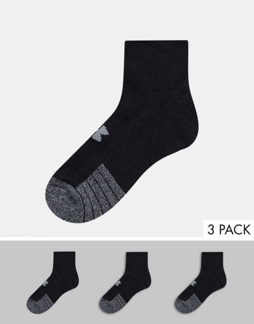 Under Armour - Training - Pakke med 3 par sorte ankelsokker