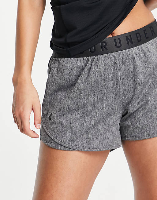 Under Armour Training Play Up 3.0 twist shorts in grey marl | ASOS