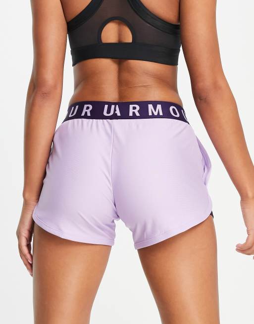 Under Armour Training Play Up 5 inch shorts in purple