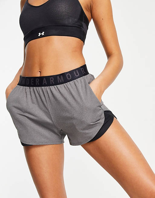Under Armour Training Play Up shorts 3.0 in gray | ASOS