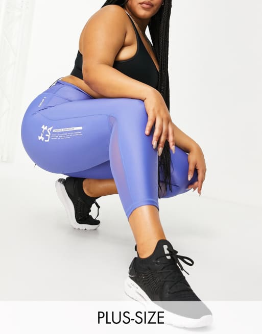 Under Armour Training Plus Iso Chill 7/8 cropped leggings in blue ASOS