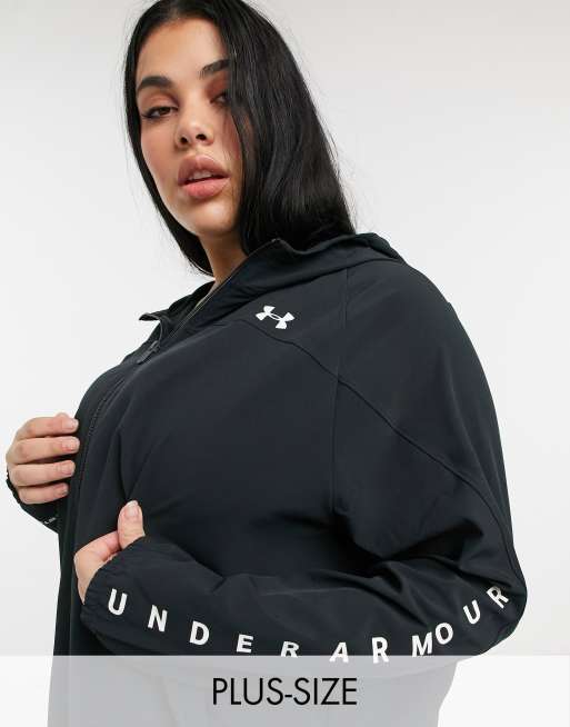 Under Armour Training Plus woven hooded jacket in black