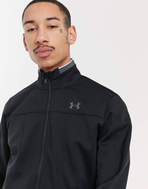 Under Armour Training Recover knit track jacket in black