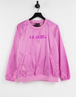 Under Armour Training Recover shine woven sweatshirt in pink - ASOS Price Checker