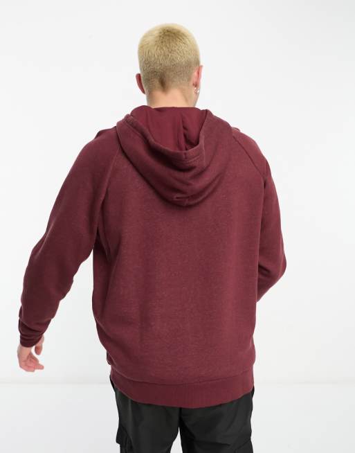 UNDER ARMOUR felpa cappuccio fleece essential bordeaux