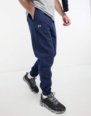 Under Armour Plus Rival fleece joggers in grey