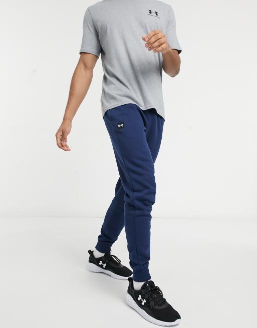 Under Armour – Training Rival – Fleece-Jogginghose in Marineblau