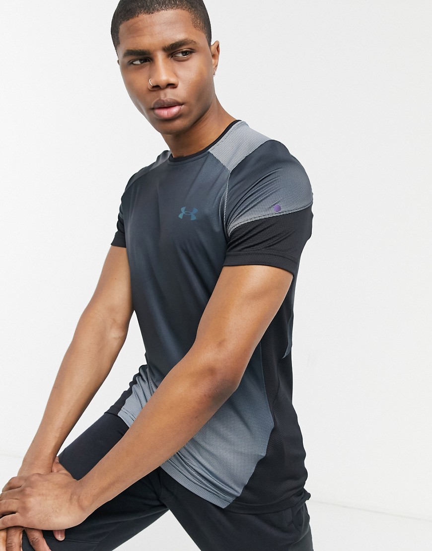 Under Armour Training Rush 2.0 printed t-shirt in black