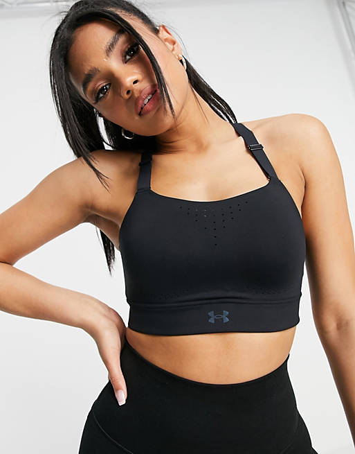 Under Armour Training Rush high support sports bra in black