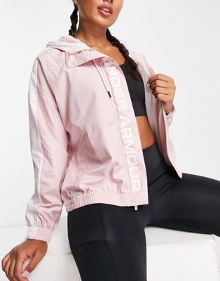 Under Armour Training Rush jacket in light pink