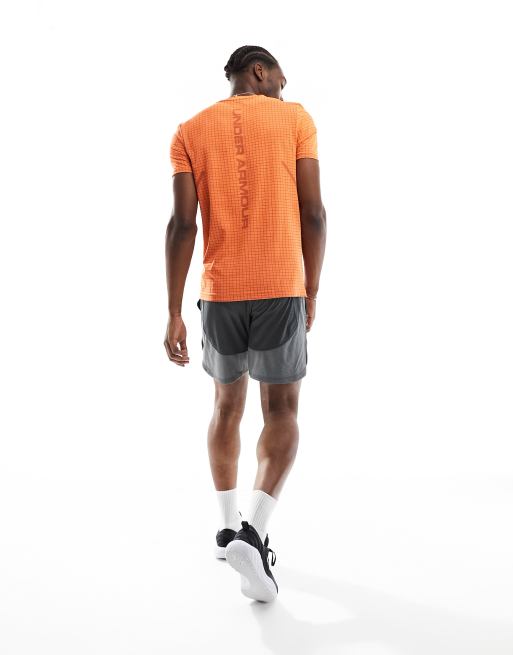 Under Armour Adults Seamless Radial SS T-Shirt - Orange