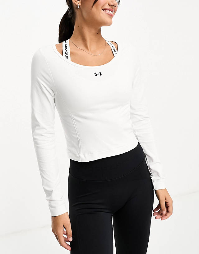 Under Armour - training seamless long sleeve top in white