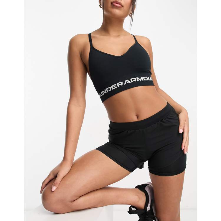 Under Armour Infinity Covered low support sports bra in black