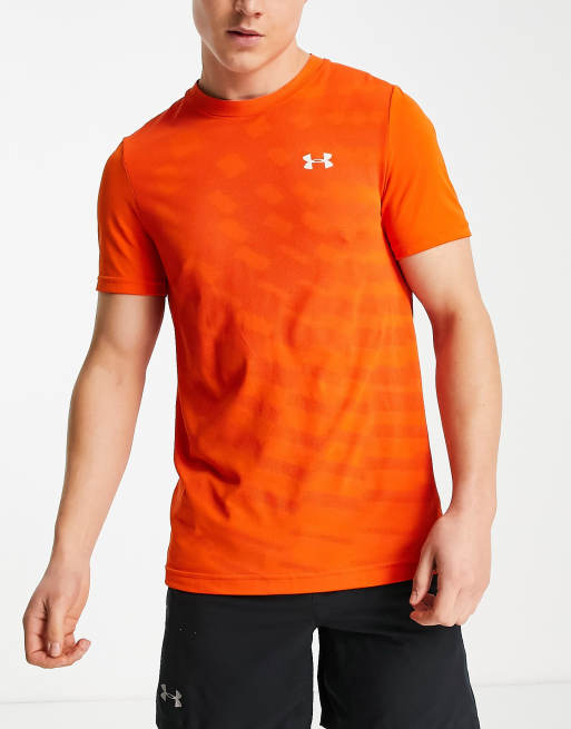 Under Armour Training seamless t-shirt in burnt orange