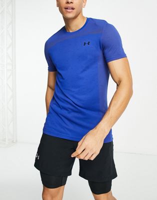 Under Armour Training seamless t-shirt in royal blue
