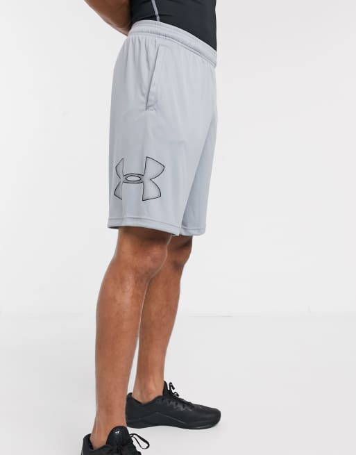 Under Armour - Training - Short met tech-logoprint in grijs, 2 van 4