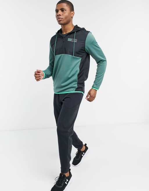 Under Armour - Training Storm - Sweat à capuche en polaire à fermeture éclair 1/2 - Vert et noir, 4 de 4