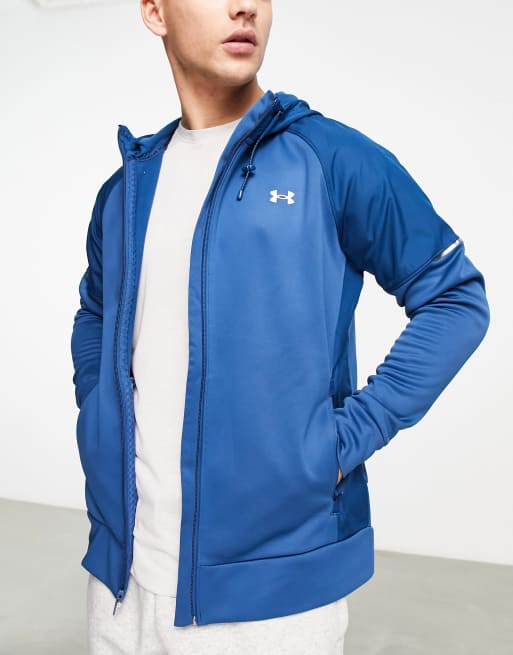 Sweatshirt com capuz Under UA Armour Fleece FZ Hoodie-BLU