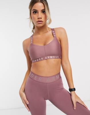 Under Armour Training strappy bra in pink