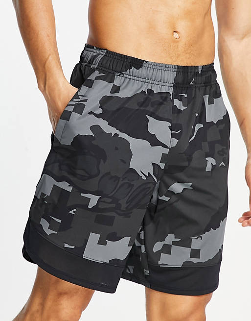 Under Armour Training Stretch shorts in grey camo | ASOS
